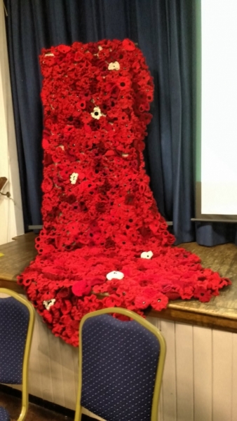 Poppies made by the WI in Trull, Somerset