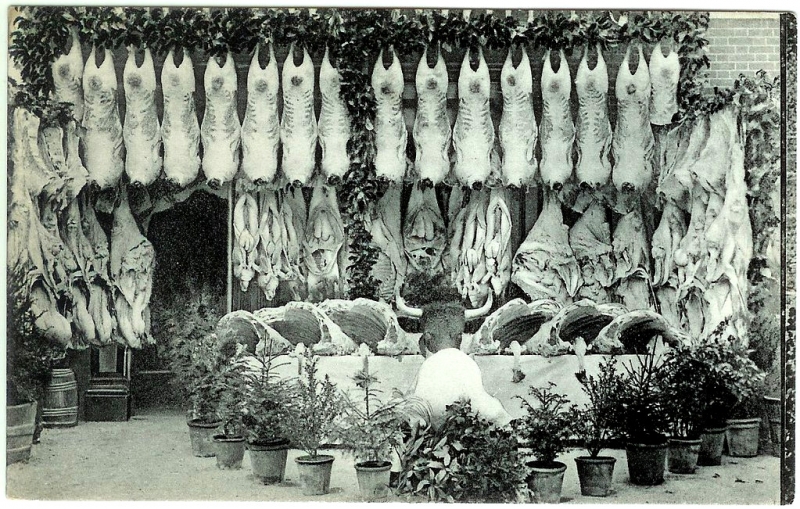 Victorian butchers shop display