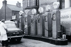 Old petrol pumps in Britain