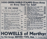 Green Shield stamps for cars