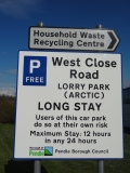 Sign at the lorry park