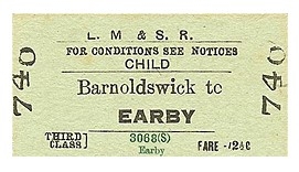 Barlick to Earby Train Ticket