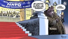 NATO and Russia cartoon