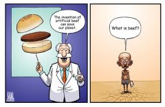 Food shortage cartoon.