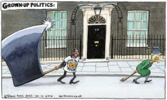 Sunak PM cuts cartoon