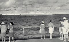 Capetown Castle and HMS Nigeria Royal Party 1947