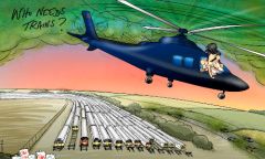 Sunak helicopter cartoon