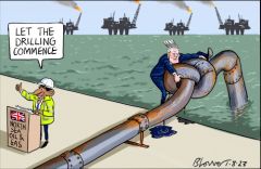 North Sea oil cartoon