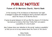St Martins notice