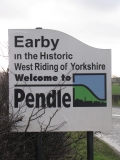 Pendle boundary sign Earby