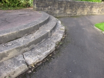 Memorial gardens broken steps