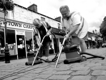 Claire Teale and David vacuuming 6th July 2014 004