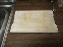 Bleached chopping board