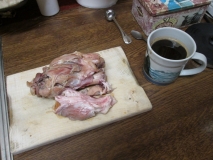 Ham hock and coffee